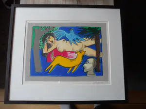 Corneille - Zeefdruk, titel, "Scene Champetre". kopen? Bied vanaf 225!