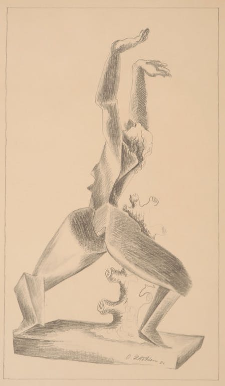 Ossip Zadkine - Ossip Zadkine: Litho, De verwoeste stad verkocht voor € 75!