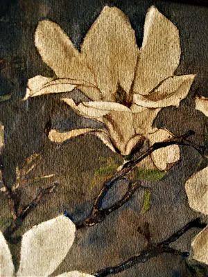 Jos Ruting - Mooie, in 1938 geschilderde Gouache "Magnolia in vensterbank" gesigneerd kopen? Bied vanaf 34!