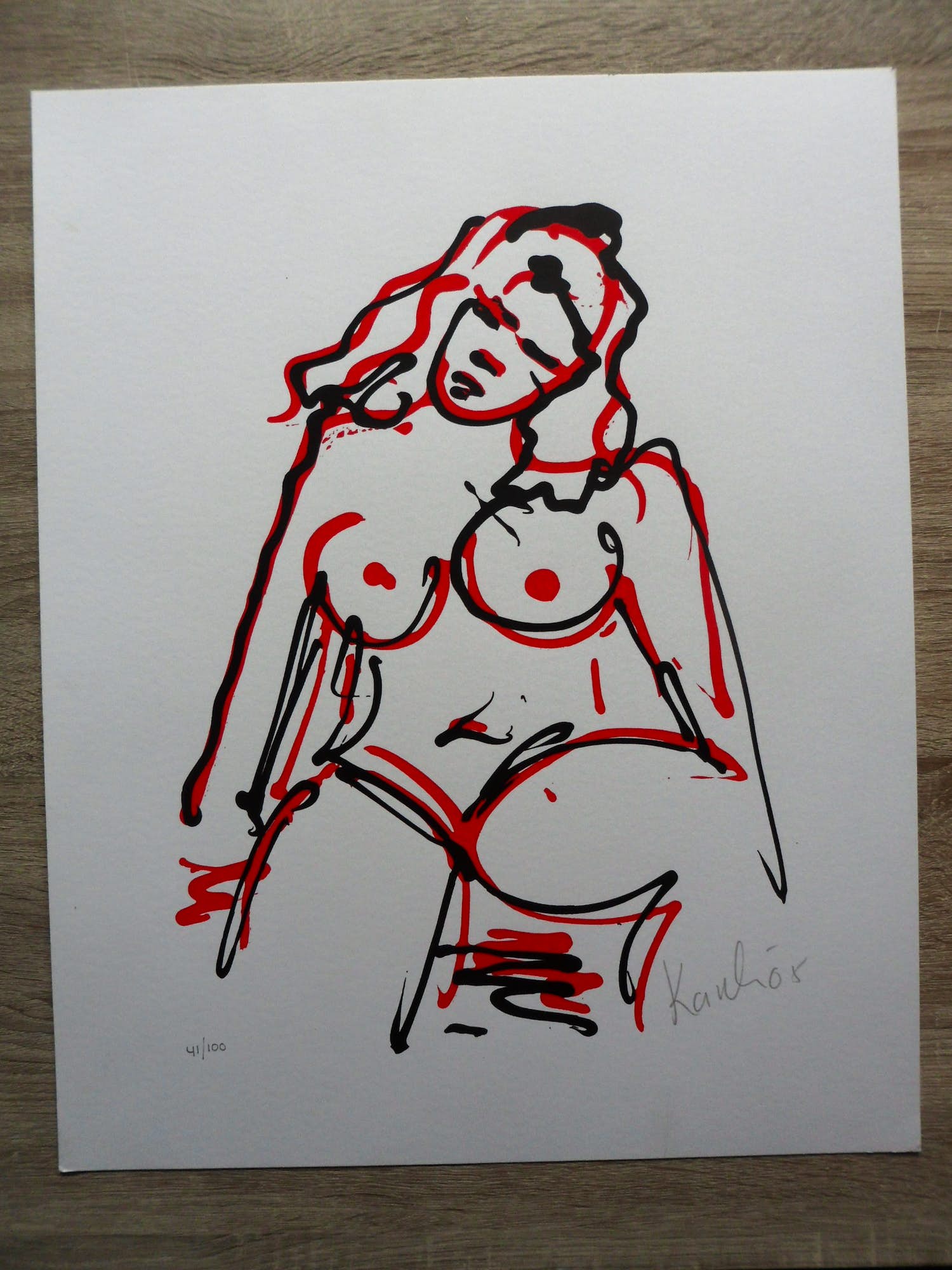 Jacob Kanbier - Zeefdruk, Naakt kopen? Bied vanaf 15!