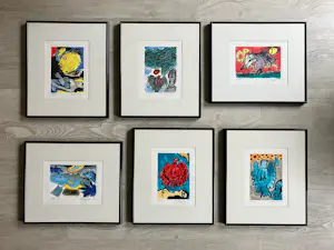 Corneille - Unieke serie van 6 Corneille zeefdrukken (zelfde oplage en net ingelijst) kopen? Bied vanaf 800!