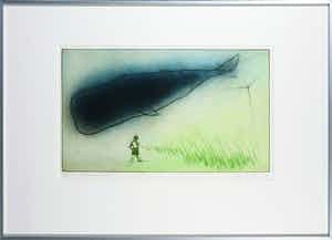 Ronald Tolman - Kleurenets, The silence of childhood - Ingelijst verkocht voor € 150!