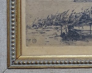 Herman Heuff - Landschap met boot kopen? Bied vanaf 30!