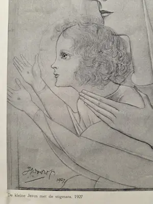 Jan Toorop - De kleine Jezus met de stigmata. 1927. kopen? Bied vanaf 20!