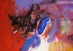 Mohammed Quraish - Zeefdruk op geschept papier, Scene I kopen? Bied vanaf 35!