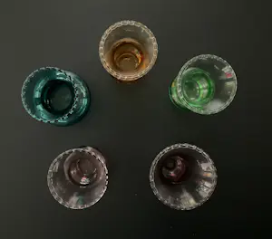 Glasfabriek De Rupel Boom - VIJF VIOLENVAASJES kopen? Bied vanaf 25!