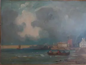 Henri van Wijk - (1833-1889) Havengezicht Bretagne kopen? Bied vanaf 180!