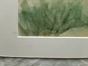 Niet of onleesbaar gesigneerd - Weide met bosrand - gesigneerd `TvA` kopen? Bied vanaf 1!