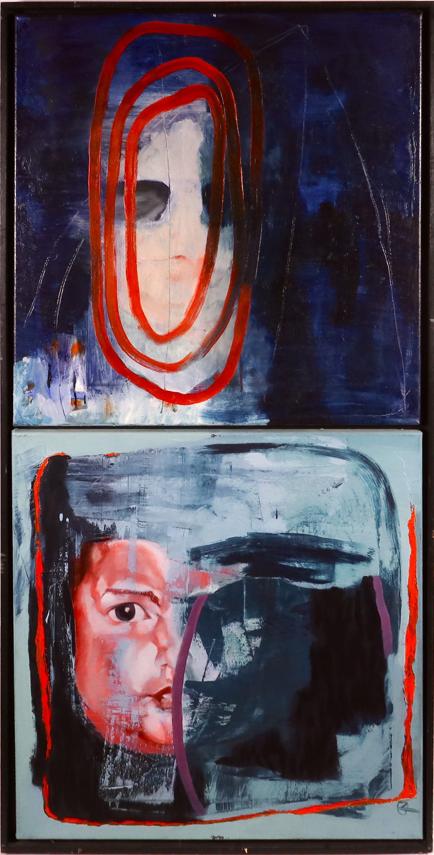 Jose Kolijn - Olieverf op doek, De zes zinden I - Ingelijst (Groot) verkocht voor € 1!