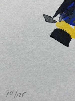 Theo Wolvecamp - Composiitie in blauw en geel kopen? Bied vanaf 195!