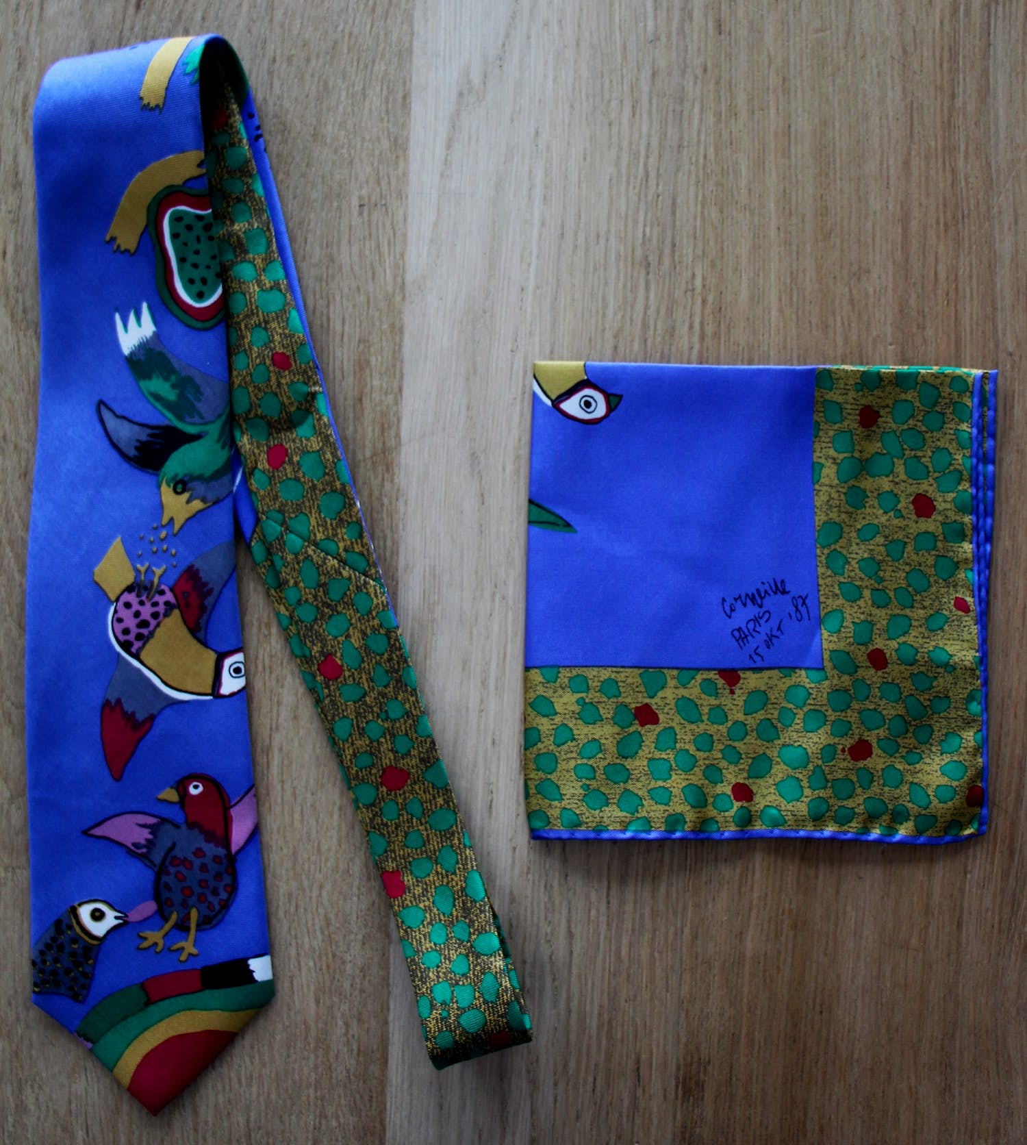 Corneille - Stropdas en pochet - 1987 (nieuw) verkocht voor € 69!