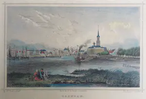 Johann Gabriel Friedrich Poppel - Zaandam (Voorzaan) | Staalgravure uit 1858 kopen? Bied vanaf 20!