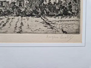 Eugene Lucker - Grote in 1918 gemaakte Ets "Sint-Lievensmonstertoren Zierikzee" gesigneerd kopen? Bied vanaf 38!