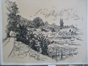 Niet of onleesbaar gesigneerd - 13 Tekeningen Landschap div. kunstenaars kopen? Bied vanaf 1!