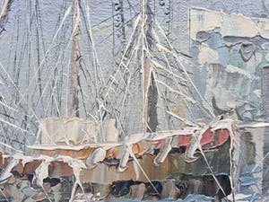 Niet of onleesbaar gesigneerd - Haven in de sneeuw kopen? Bied vanaf 1!