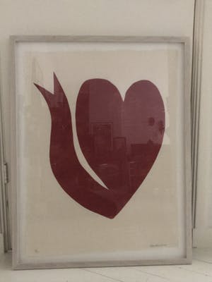 Klaas Gubbels - Hartenkan - gesigneerde houtdruk - 2007 kopen? Bied vanaf 500!