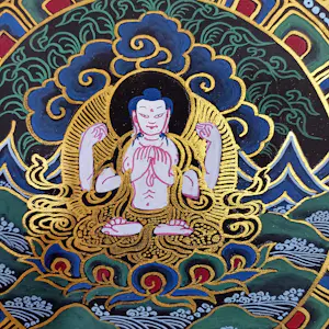 Niet of onleesbaar gesigneerd - Aum Mhane padhme hu mantra Mandala schilderij kopen? Bied vanaf 10!