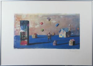 Niet of onleesbaar gesigneerd - Litho, Zonder titel - Ingelijst kopen? Bied vanaf 1!