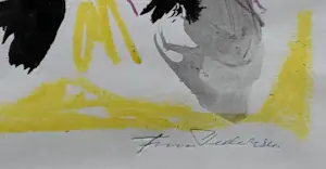 Finn Pedersen - Gemengde techniek op papier | 'Zonder titel' (UNIEK WERK) kopen? Bied vanaf 200!