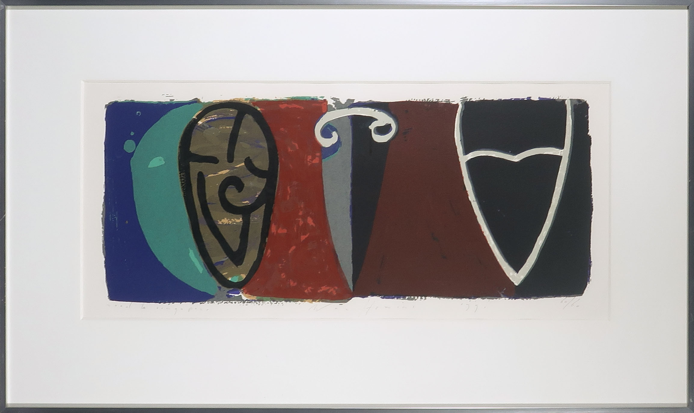 Piet Warffemius - Zeefdruk, Road to Singapore - Ingelijst verkocht voor € 40!