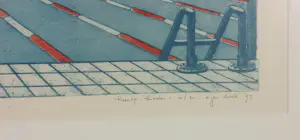 Leentje Linders - Kleurenets, Plunge to the horizon - Ingelijst (Groot) kopen? Bied vanaf 40!