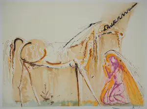 Salvador Dali - Paarden, De Eenhoorn, Lithografie kaufen? Bieten Sie von 120!