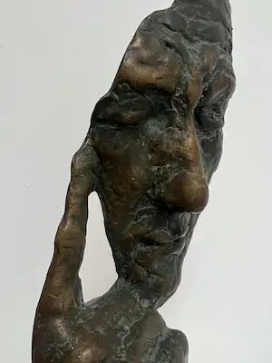 Brons (Onbekend) - bronzen sculptuur | 'De denker' kopen? Bied vanaf 1!