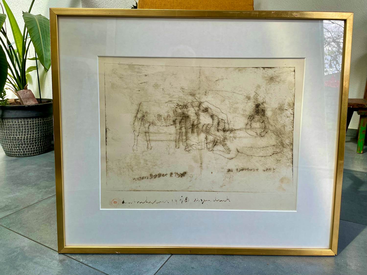 Anton Heyboer - Orginele Ets - Het Tijlose werk - Ingelijst kopen? Bied vanaf 150!