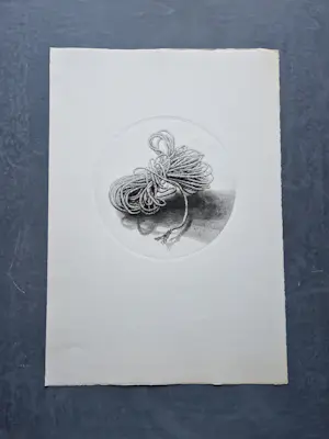 Gerard van Rooy - Grote "druk van de etser" Ets - kluwe touw - beperkte oplage (150) kopen? Bied vanaf 35!