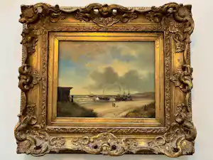 Fred Frauenfelder - Vissersboten aan strand (Scheveningen) verkauft für € 225!