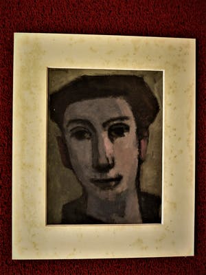 Jan Battermann - Amsterdam 1954 -Ingetogen olieverf "Zelfportret in avondsfeer" gesigneerd kopen? Bied vanaf 30!