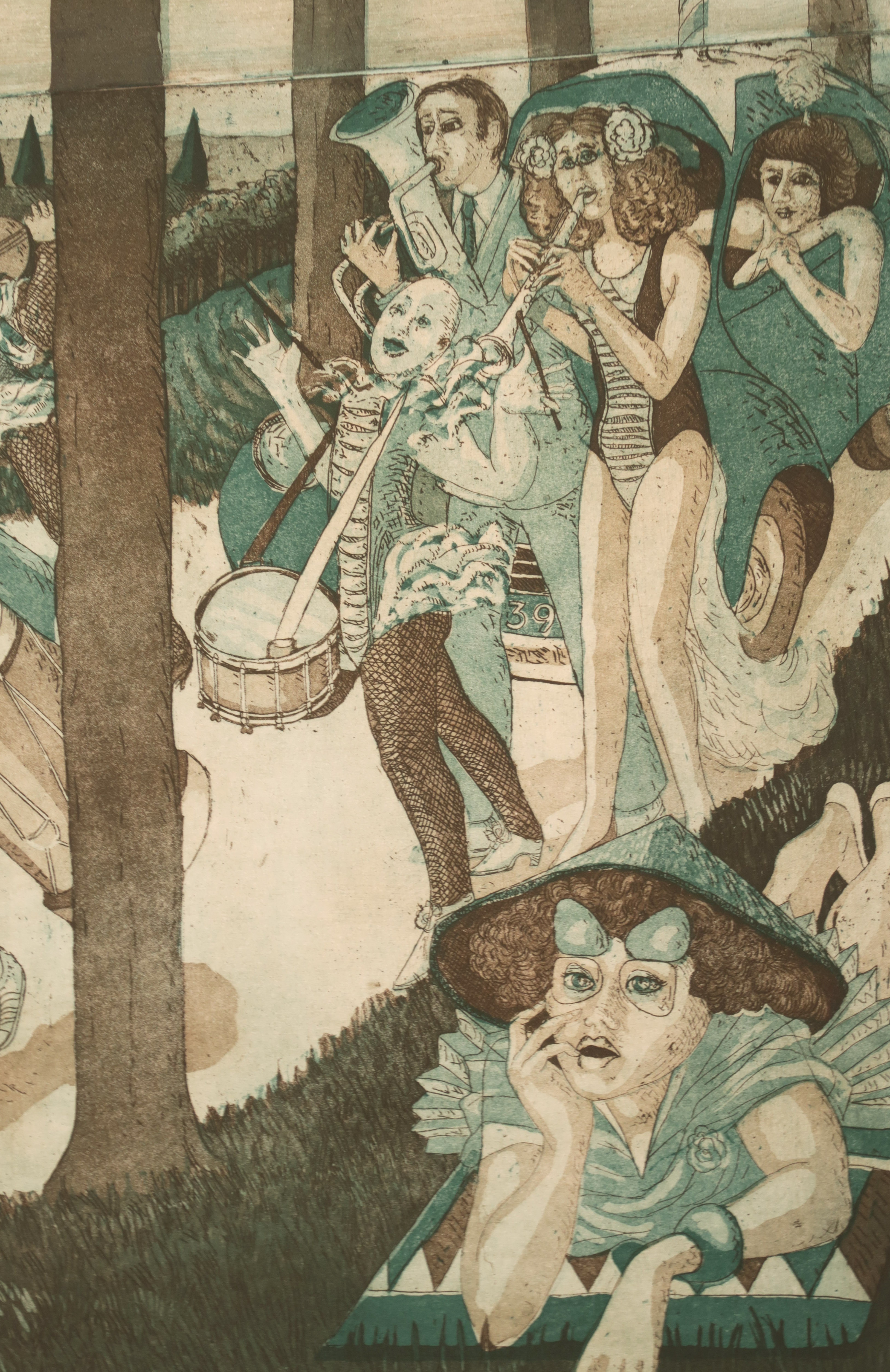 Cees Landsaat - Ets en aquatint, De parade IV kopen? Bied vanaf 1!