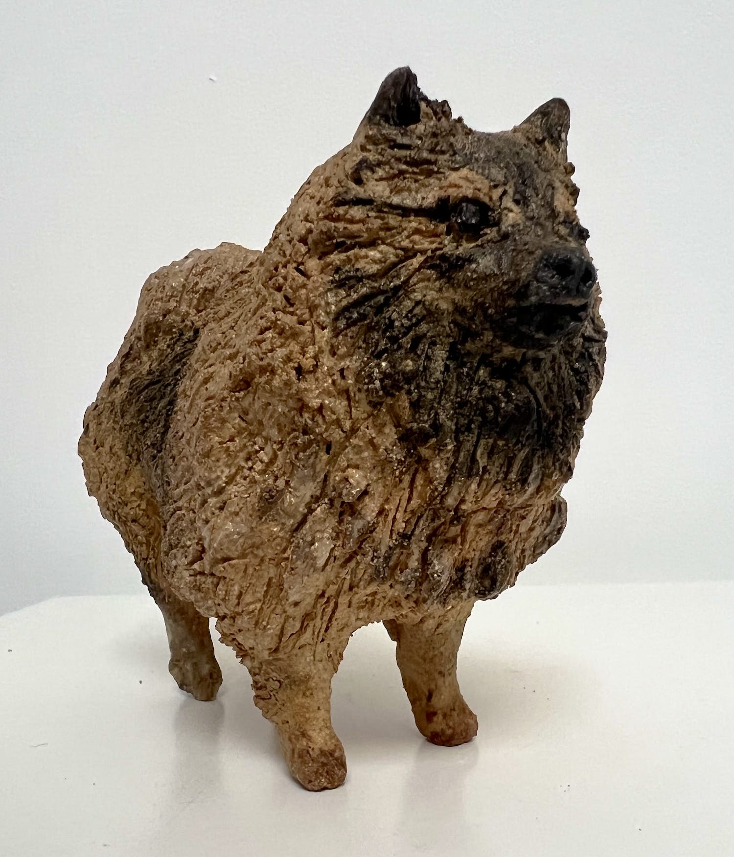Tine Goudriaan-van Waning - Keramiek sculptuur | 'Keeshond' kopen? Bied vanaf 1!