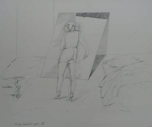 Hedy Gubbels - potloodtekening - 1976 kopen? Bied vanaf 45!