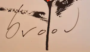 Herman Brood - Hips - mint op katoen - gesigneerd - 25 ex. kopen? Bied vanaf 200!