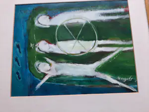 Astrid Engels - Olieverf op papier, Titel, "Egyptenne XXV kopen? Bied vanaf 40!