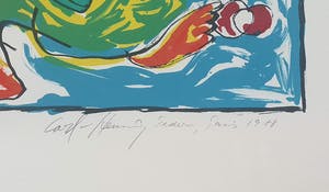 Carl-Henning Pedersen - Litho: 'Himmellasten' - Ingelijst kopen? Bied vanaf 345!