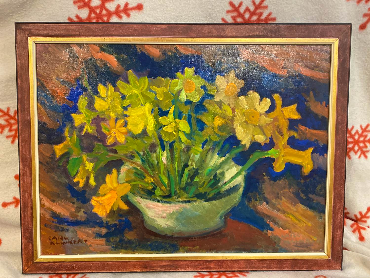 Carl Klinkert - Stilleven met gele narcissen kopen? Bied vanaf 99!