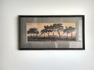 Jan Veringa - polderlandschap - houtsnede kopen? Bied vanaf 1!