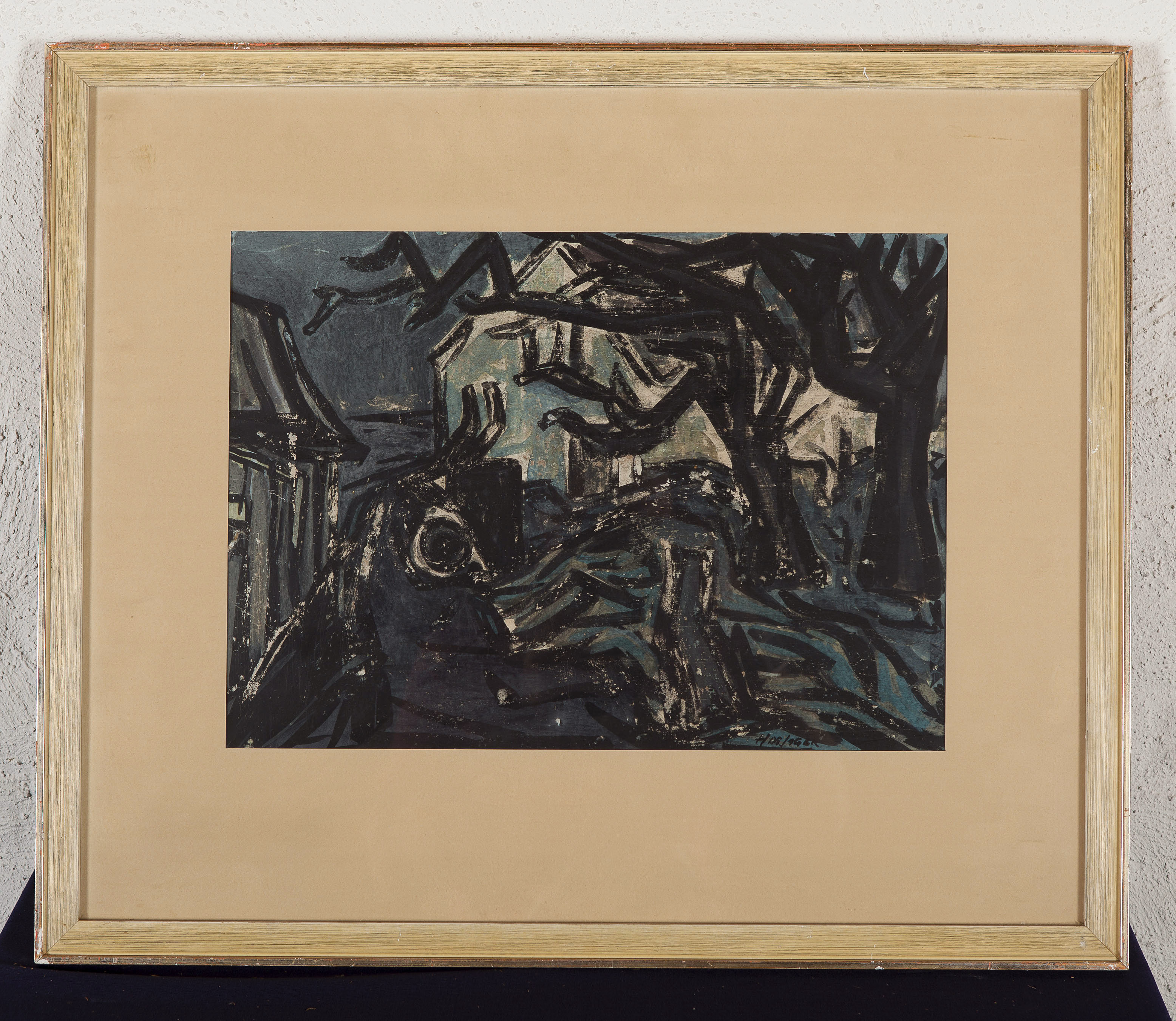 Harry de Jager - Boerderij de Nootdorp - Gouache en inkt op karton -BKR Den Ha kopen? Bied vanaf 10!