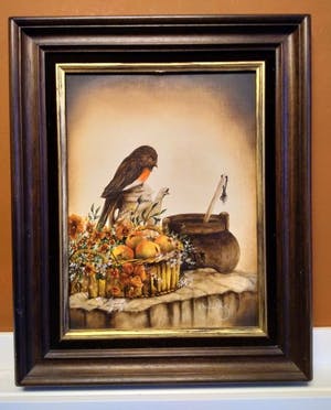 Niet of onleesbaar gesigneerd - Stilleven met Roodborstje - gesigneerd - begin 20e eeuw kopen? Bied vanaf 1!