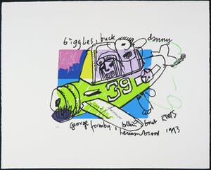 Herman Brood - Zeefdruk, Biggles kopen? Bied vanaf 80!