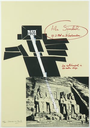 Marius van Beek - Zeefdruk uit de serie Poort van de Zon, Abu Simbel kopen? Bied vanaf 1!