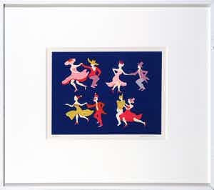 Jurjen Fontein - Zeefdruk, Zonder titel - Ingelijst verkocht voor € 35!