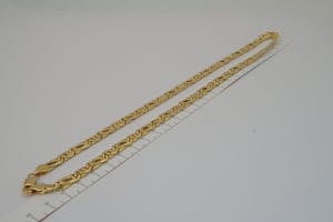 2544a - Fraai 18 karaats geel-gouden "Scroll" ketting - karabijnslot - gekeurd kopen? Bied vanaf 600!
