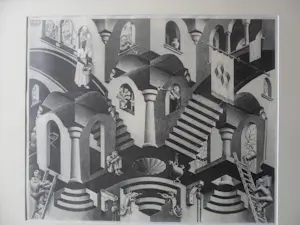 M.C. Escher - Litho, Convex en Concaaf kopen? Bied vanaf 70!