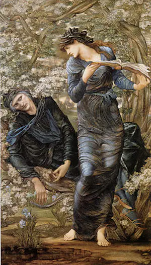 Adolphe Lalauze - De verleiding van Merlijn - 1877 - ets naar Edward Burne-Jones (Pre-Rafaëlieten) kopen? Bied vanaf 75!
