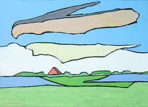 Paul Overhaus - Olieverf op board, Zonder titel verkocht voor € 40!