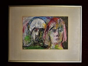 Willem Snitker - vroeg 1968 express Pastel uit zijn Bleeker Galerie Haarlem - gesign met opdracht kopen? Bied vanaf 1!