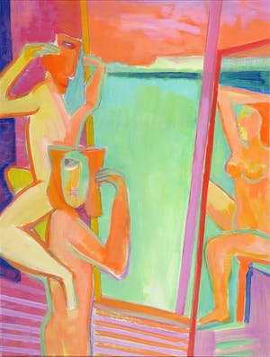 Joe Wols - Acryl op karton, Mask Clowns II kopen? Bied vanaf 1!